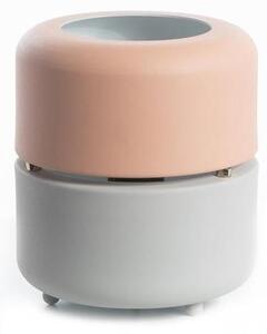 Lampada da Tavolo 16x16xH19 cm in Metallo Idra Rosa e Grigio