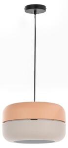 Lampada a Sospensione 35x35xH150 cm in Metallo Idra Rosa e Grigio