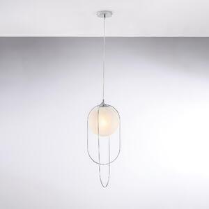 Sospensione Erik in Ferro Cromato, Cromo Lucido, 1xE27 - 55 Watt Max, �23xH56 - MAX 156 cm