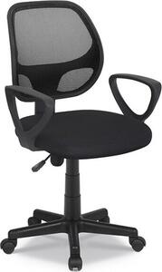 Sedia da ufficio IPOLIST – Tessuto a rete nero – Altezza regolabile 86-98 cm – Stile moderno ed ergonomico