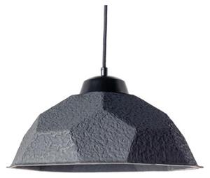 Lampada a Sospensione Ø35xH160 cm in Cartone Riciclato e Metallo Egg Nero