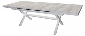 Tavolo Allungabile Djerba 200/260x100x75 h cm in Alluminio Bianco