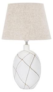 Lampada da Tavolo Lines 35x60x35 cm in Poliresina Bianco/Marrone