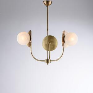 Sospensione Selene in Ferro Bronzato Spazzolato, 55x80x�52 cm, Bronzato, 3xE14 - 42W Max
