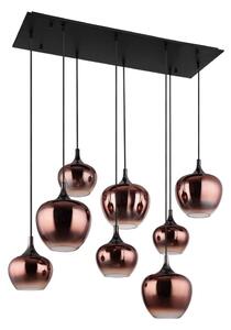 Globo 15548-8HG - Lampadario sospeso su cavo MAXY 8xE27/40W/230V rame