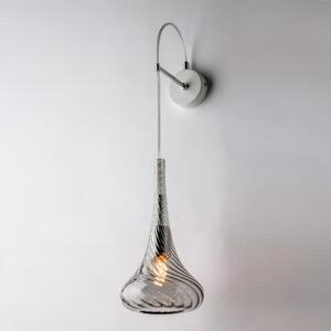 Applique Nemesi in Ferro con Vetro Grigio Pyrex, 60x14x21 cm, Grigio, 1xE14 - 42 Watt Max
