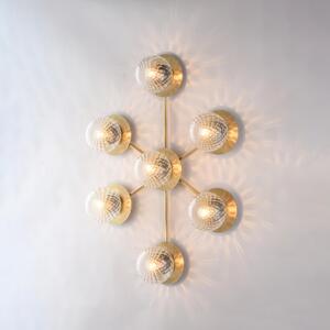 Plafoniera Armonia in Ferro Bronzato Spazzolato 85x62xH17 cm, Bronzato, 7xE14 - 42 Watt Max