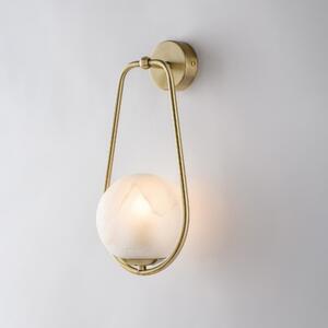 Applique Afrodite in Ferro Bronzato, 1 Luce, 36x16 cm, Colore Bronzato, 1xE14 - 42 Watt Max