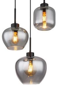Globo 15549-3SH - Lampada a sospensione con cavo MATT 3xE27/40W/230V nero