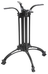 Base per Tavolo da Giardino con Piede a 4 Razze in Alluminio Nero