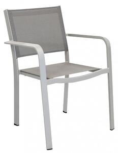 Sedia da Giardino Zante Impilabile 56x60x84 h cm in Textilene Tortora