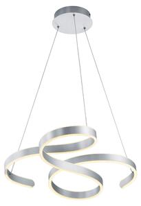 Lampada a Sospensione da Interno a LED in Metallo Alluminio Spazzolato