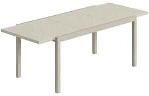 Tavolo da Giardino Allungabile 154-214x85x75 cm per 8-10 Persone in Alluminio e Acciaio Grigio Chiaro