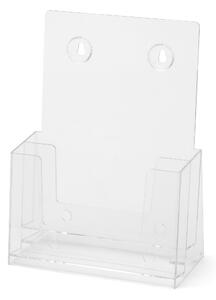 Porta depliant da banco e da parete linea SCRITTO La linea scritto � pensata per banconi, scrivanie, tavoli 2 tasche formato A5 in stirene Trasparente