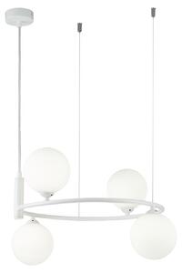 Lampada pendente Modern in Metallo Ring Bianco