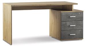 Scrivania da Ufficio 3 Cassetti 154x76x55 cm Noce Stelvio/Noce