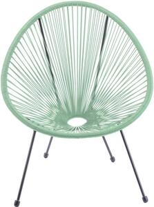 Poltrona da Giardino 72x77,5x85 cm Scooby in Acciaio e PE Verde