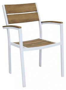 Poltrona Cayman 56x58x85 h cm in Alluminio Bianco