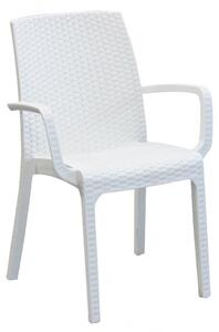 Sedia indiana 57x59x86 h cm in Wicker Bianco