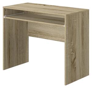 Scrivania 90x45x74 con Piano Estraibile in MDF Rovere