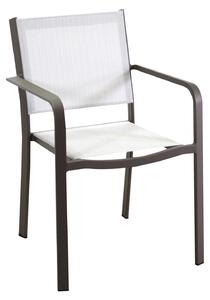 Sedia da Giardino 55x61xh84,5 cm in Alluminio e Texilene El Paso Marrone