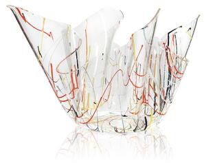 Vaso, Centrotavola, Forma Iconica in Plexiglass BIG Linea Drappeggi D'AUTORE , 45x45x h 29 cm - 0,5 kg Colore Multicolor