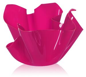 Vaso, Centrotavola, Forma Iconica in Plexiglass BIG Linea Drappeggi D'AUTORE , 45x45x h 29 cm - 0,5 kg Colore Fuxia