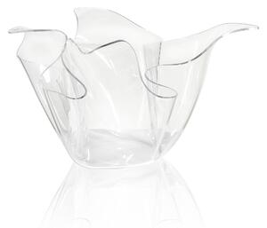 Vaso, Centrotavola, Forma Iconica in Plexiglass BIG Linea Drappeggi D'AUTORE , 45x45x h 29 cm - 0,5 kg Colore Trasparente