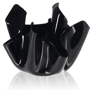 Vaso, Centrotavola, Forma Iconica in Plexiglass BIG Linea Drappeggi D'AUTORE , 45x45x h 29 cm - 0,5 kg Colore Nero
