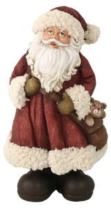 Pupazzo Babbo Natale in Resina rosso cm 18x17xh34