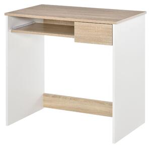 Scrivania da Ufficio 80x45x75 cm in Truciolare Bianco Rovere