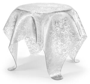 Tavolinetto da The /Caff�, comodino da camera h 45 cm in Plexiglass Richiami moreschi Linea DRAPPEGGI PIZZO , �60x h 45 cm - Colore trasparente