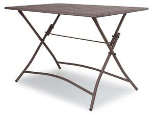 Tavolo da Giardino Pieghevole 110x70x73 cm in Ferro Bronzo