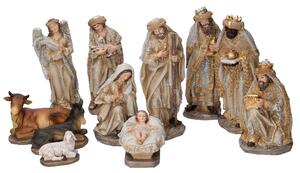 Natività resina set 11pz oro cm xh20