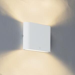 Moderna lampada da esterno bianca, 11,5 cm, con batteria LED inclusa
