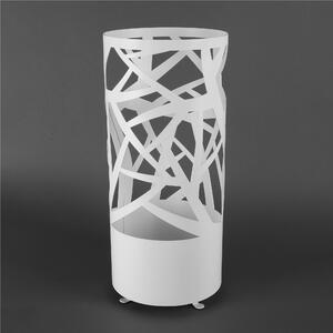 Portaombrelli in metallo ROTONDO lavorazione Design AUTUNNO Dimensioni 25xh 56 cm disegni a taglio laser rami intrecciati colore Bianco Pastello