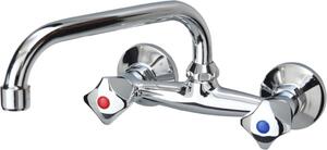 Miscelatore per lavabo Lucy a due leve con bocca a C
