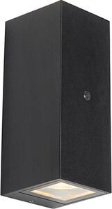 Applique nera IP44 con sensore luce/buio Baleno II