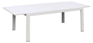Tavolo Allungabile da Giardino 98x180/240x75 cm in Alluminio Bianco