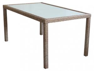 Tavolo Azore 150x90 cm in Wicker Marrone
