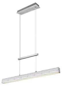 Lampada a Sospensione da Interno a LED in Metallo Alluminio Spazzolato