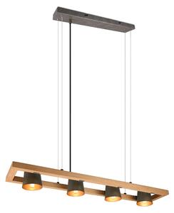 Lampada a Sospensione da Interno E14 in Metallo Nickel Anticato