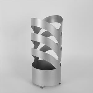 Porta ombrelli design moderno Struttura in metallo tagliata al laser ARCHI Dimensioni 25xh 58 cm con piedini rialzati e vaschetta raccogli acqua Colore ARGENTO METALLIZZATO