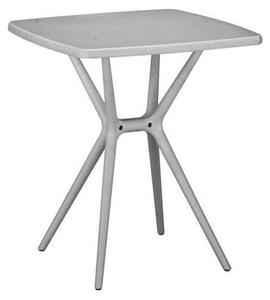 Tavolo Quadrato da Giardino 70x70 cm in Polistirene Grigio