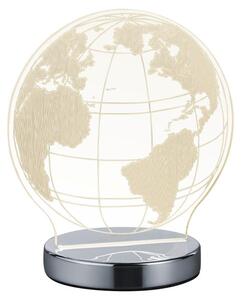 Lampada tavolo da Interno a LED in Metallo Cromo