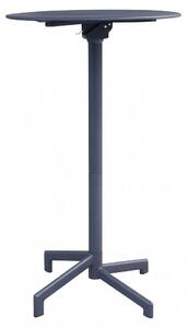 Tavolo Alto Vega Ø60x102 h cm in Acciaio Grigio scuro