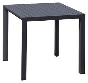 Tavolo Quadrato da Giardino 80x80x75 cm in Alluminio Antracite