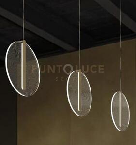 Koi-sp o sospensione 1 luce led oro verniciato diffusore in vetro d