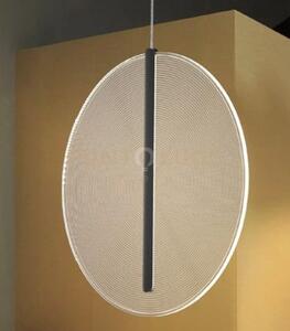 Koi-sg n sospensione led diametro 45cm in vetro con partciolari ner