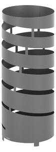 Porta ombrelli design moderno Struttura in metallo tagliata al laser POP SPIRALE Dimensioni 20xh 49 cm con piedini rialzati e vaschetta raccogli acqua grigio Marmo